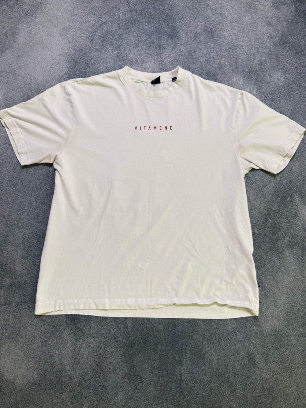 ONLY & SONS Cream Graphic Short Sleeve Tee with Red Text